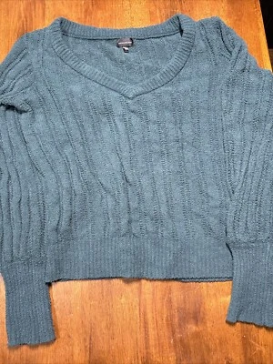 Buckle Black Women’s V Neck Pullover Sweater Medium Foto 1 de 4