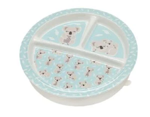 Koala Toddler Melamine Divided Suction Plate Kiddie Pre School Lunch Snack - Picture 1 of 1
