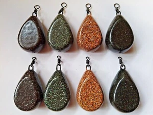5 x DUMPY FLAT PEAR Carp Fishing Leads Weights 5oz Smooth Coating - Picture 1 of 27