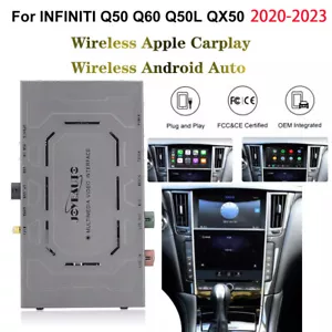 Wireless Apple Carplay Android Auto For Infiniti 2020-2023 Q50 Q60 Q50L QX50 - Picture 1 of 7