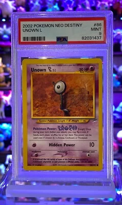 Unown L 86/105 PSA 9 2002 Neo Destiny Graded Pokemon Card - Image 1 of 2
