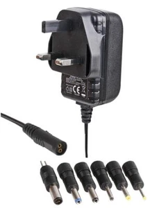 12V, 1A, 12W, Plug In Power Supply, Universal with 6x Tips - Picture 1 of 1