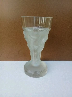 Vase Art Déco Femmes Nue Par Heinrich Hoffman En Cristal Dlg René Lalique  - Photo 1/4