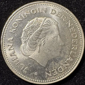 1970 Juliana Koningin Nederlands 10 Gulden Silver 25th WWII Liberation - Picture 1 of 2