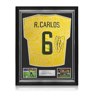 Roberto Carlos Signed Brazil 2024 Football Shirt. Superior Frame - Picture 1 of 5