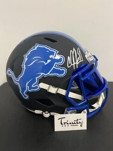 Calvin Johnson Detroit Lions Signed Full Size Replica Football Helmet - Beckett - Picture 1 of 5