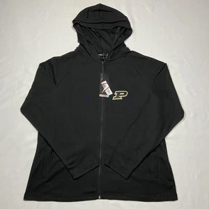 NWT Purdue University Hoodie XL Black Full Zip Antigua Lightweight Mens Jacket - Picture 1 of 11
