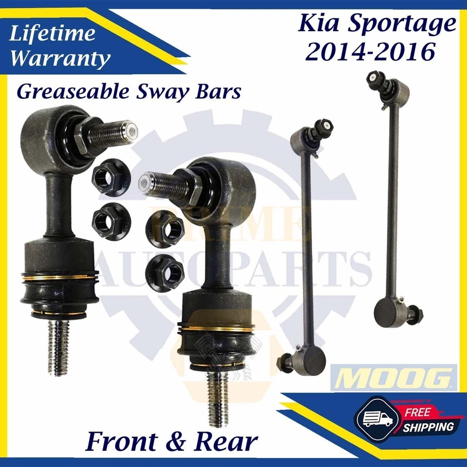 Barras estabilizadoras delanteras y traseras MOOG OEM para Kia Sportage 2014-2016 garantía de por vida Foto 1 de 4