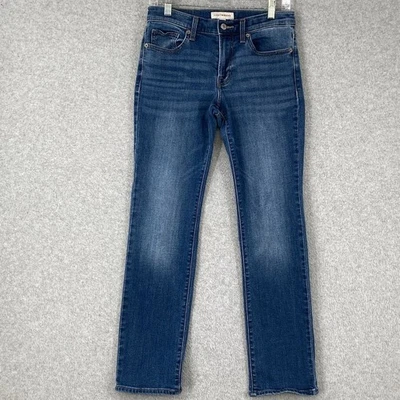 Pantalones de mezclilla Lucky Brand para mujer 6/28 azul dulce tiro medio recto lavado medio Foto 1 de 4