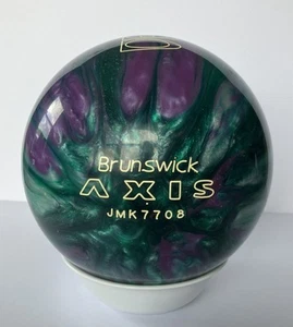 Brunswick AXIS JMK7708 Galaxy Sparkle 14LB Bowlingkugel ungebohrt lila grün - Bild 1 von 15