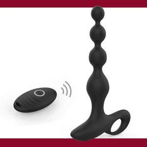 Prostata Anal Vibrator Stab Analkette Analkugeln Silikon Analplug Massagegerät - Bild 1 von 8