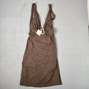 Tommy Bahama Spa Cotton Coral Coasr Halter Dress Womens Medium In Rootbeer NWT - Picture 1 of 8