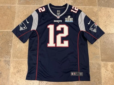 New Tom Brady New England Patriots Super Bowl LII 52 Nike Jersey Mens XL NWOT - Image 1 of 4