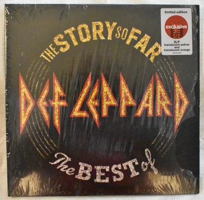 DEF LEPPARD - THE STORY SO FAR -TARGET EXCLUSIVE 2 LP YELLOW & ORANGE VINYL -NEW - Image 1 of 3