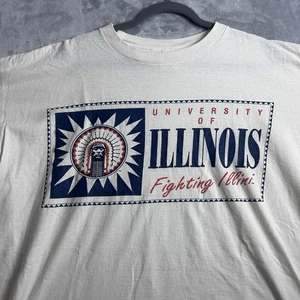 Vintage Illinois Fighting Illini Shirt Herren 2XL Tall OS Single Stitch Spell Out Tee - Bild 1 von 10