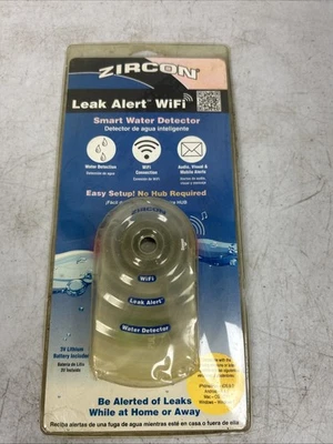 Zircon Leak Alert WiFi Smart Water Detector Audio & Visual Alerts - Battery Incl - Image 1 of 2