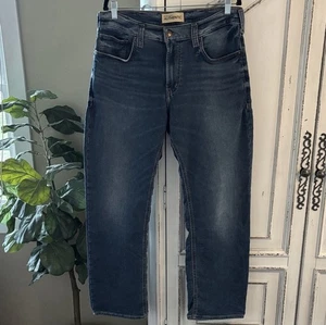 Pantalones de mezclilla elásticos relajados plateados auténticos para hombre talla 33x30 azul lavado medio - Imagen 1 de 9