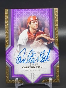2023 Topps Five Star Carlton Fisk Purple Auto /50 Boston Red Sox FSA-CFI - Bild 1 von 2