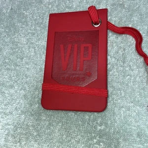 DIsney World VIP Tours Red Luggage Tag New No Tags - Picture 1 of 6