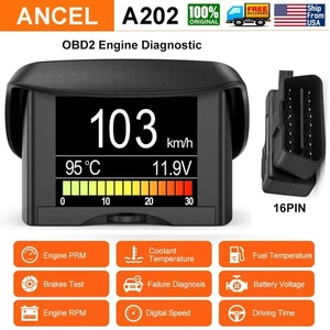 A202 Car OBD Smart Digital Meter Water Temperature Gauge Voltage Speed Display - Picture 1 of 14