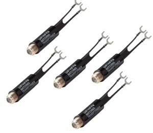 5 Pack 75 Ohm to 300 Ohm UHF VHF FM Antenna Adapter Matching Transformer Convert - Picture 1 of 12