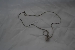 Kette mit Perle silberfarbig ca. 40cm Kettenlänge - Bild 1 von 2