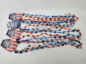 Lotto di 4 collane stelle e righe patriottiche Carlini, festa notturna 4 luglio 🥳 - Foto 1 di 9