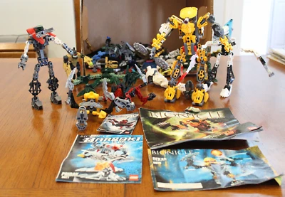 LEGO BIONICLE Hero Factory Lote a Granel - 2# 5oz Figuras Piezas Piezas Máscaras, Manuales Foto 1 de 4