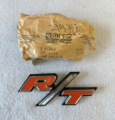 Nuevo de Lote Antiguo Mopar 1969 Dodge Charger Coronet R/T Cuarto Panel Emblema 1/4 LH RH 69 Foto 1 de 4