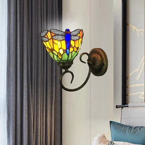 Lámparas de pared LED antiguas estilo pantalla de vidrio colorido iluminación lámpara de pared 60W New - Imagen 1 de 13