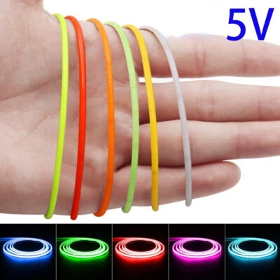 DC5V 2.7mm COB LED Strip Lights Battery Powered DIY 480LED/m Flexible Light - Image 1 of 4