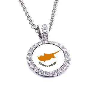 Cyprus Silver Colour Necklace With Diamante Pendant And Gift Box - Picture 1 of 4