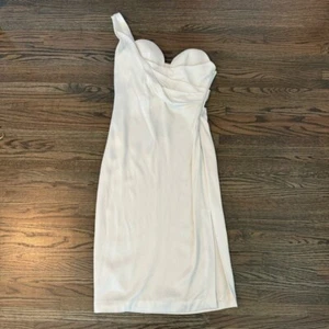 Cushnie Et Ochs weißes One-Shoulder Bustier Kleid Gr. 4 Neu mit Etikett - Bild 1 von 11