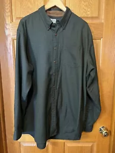 Camisa con botones de lana de frijol CN4 LL verde para hombre XL alta - Imagen 1 de 7