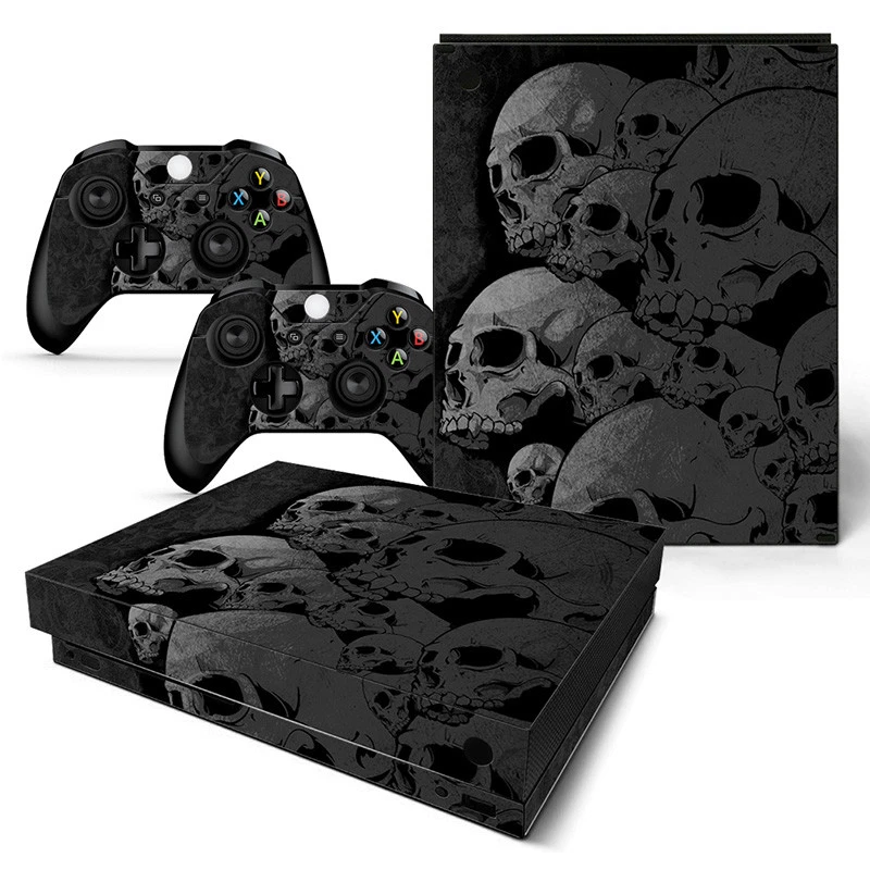 Xbox One X Skin Design Foils Sticker Screen Protector Set - Skulls Motif - Image 1 of 1