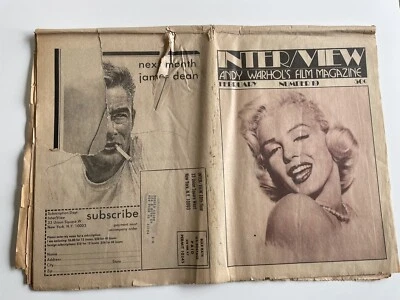 Andy Warhol’s Interview! Magazine February 1972 Marilyn Monroe Cover! - Image 1 of 3