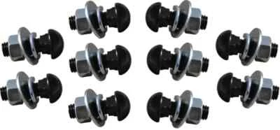 (10) 47-87 Chevy C10 Camión Premium Negro Pintado Pernos de Parachoques "Cúpula Alta" Foto 1 de 4