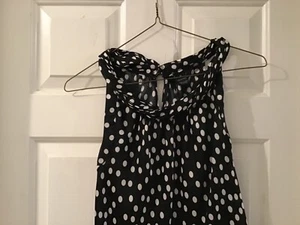 New Directions Black and White Polka Dot Sleeveless Women's Blouse Size M - Picture 1 of 5