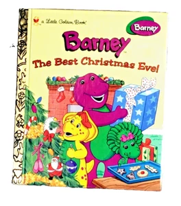 A Little Golden Book Barney The Best Christmas Eve 1997 First Edition - Picture 1 of 2