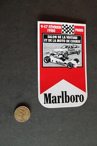 Autocollant / Sticker - Marlboro - Salon de voiture et de moto de course 1980 - Bild 1 von 2