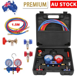 R134a R12 Refrigeration Tools Air Conditioning AC Conditioner Manifold Gauge Kit - Picture 1 of 12