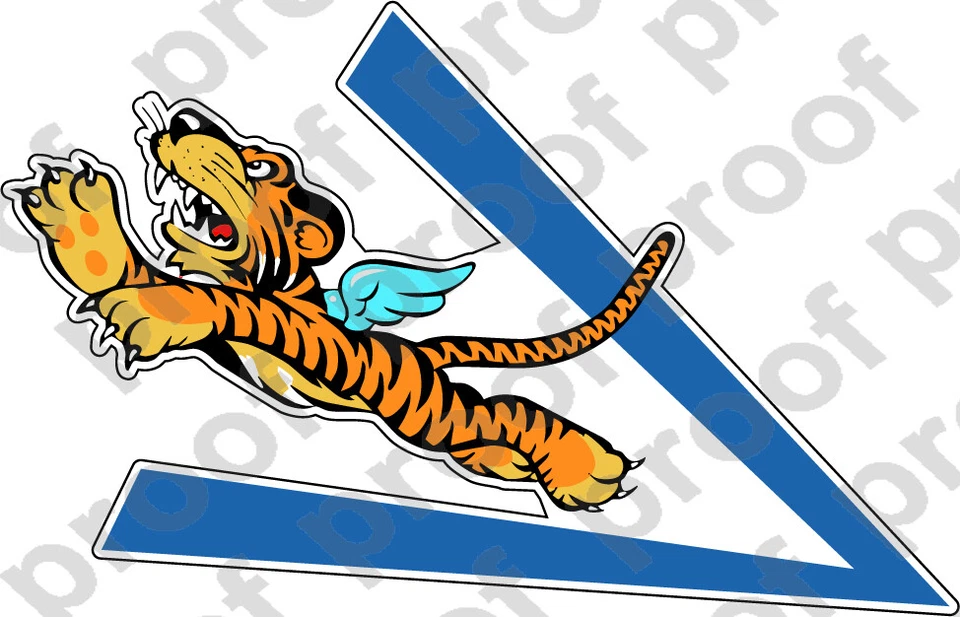 Sticker Military Flying Tigers Left