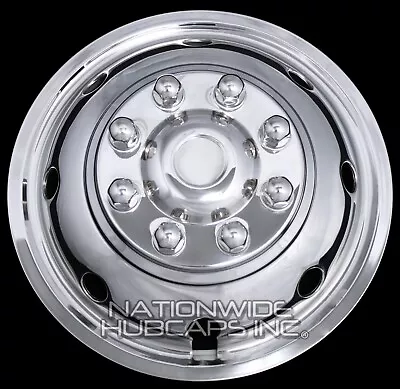 1 Front Ford E350 E450 Van RV 16" Dual Wheel Simulators Dually 8 Hole Hub Caps - Image 1 of 4