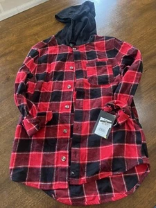 Boys Art Class Button Up Hooded Flannel Medium 8 NWT - Picture 1 of 2