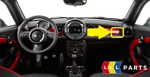 Mini Original R55 R56 R57 R58 R59 S Jcw Frente Tablero Pegatina Fluido Plateado - Imagen 1 de 3