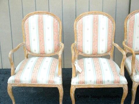 57985 Pair Decorator Bergere Armchair Chairs Dining CHATEAU D'AX Cover