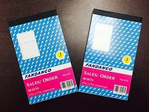 2 Pack: 3 part Carbonless Sales Order Books Receipt Form Invoice 50 Set 4.5x7.5 - Picture 1 of 4