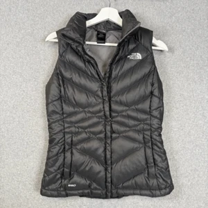 The North Face Womens XS 550 Goose Down Puffer Vest Black Quilted Zip Front - Picture 1 of 10