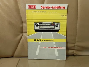 RFT A345 Blankenburg Autoempfänger Service Anleitung - Bild 1 von 2
