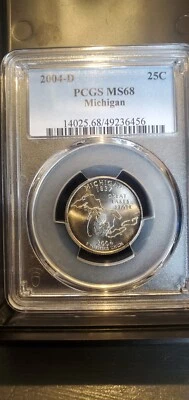 Superb! 2004-D PCGS MS68 Michigan State Quarter - Image 1 of 2